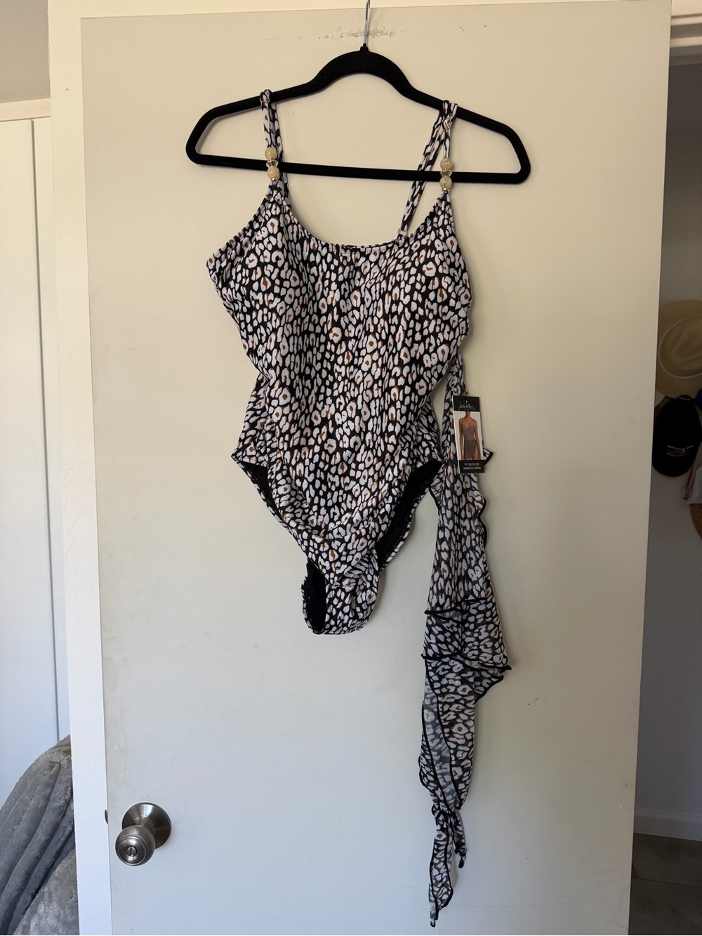 Nicole Miller Studio One Piece Swimsuit and Matching Sarong Set
